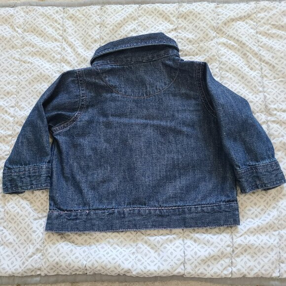 Disney Baby Pooh Denim Jacket  Y2K Pink Ruffle Western Jean Coat (12M) - Picture 2 of 13